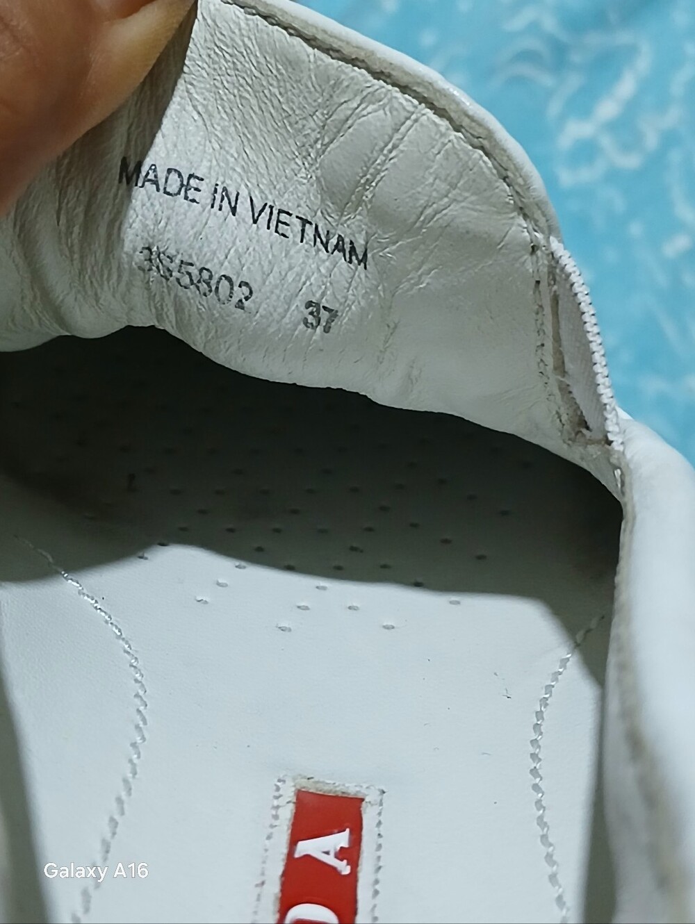 PRADA Solid White Leather Women’s Shoes Slip On Sneakers Size 37. US7 - Picture 10 of 10